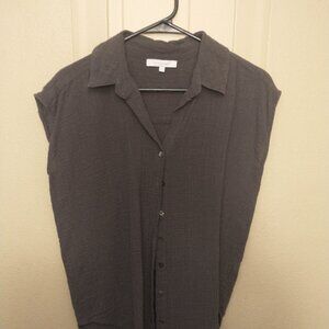 Oliviaceous Size Small Sleeveless Cotton Blend Button down tank for business